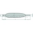 GRANIT Uitlaatdemper verticaal - 38015088, 894291M2, 894291M4, 4091, 04091 | Uitvoering: Lengte: 1.060 mm, Binnen Ø: 51 mm, Uitlaat Ø: 42 mm | A: 54 mm | B: 51 mm | C: 85 mm | D: 44 mm | E: 50	 mm | F: 480 mm | G: 490 mm