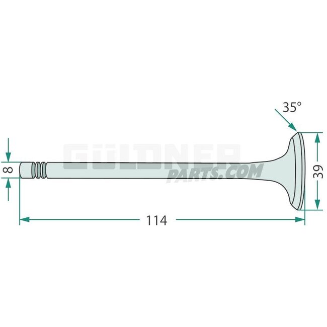 GRANIT Einlassventil Motor Perkins AD3.152 Massey Ferguson | 739060M1, 31431681M1