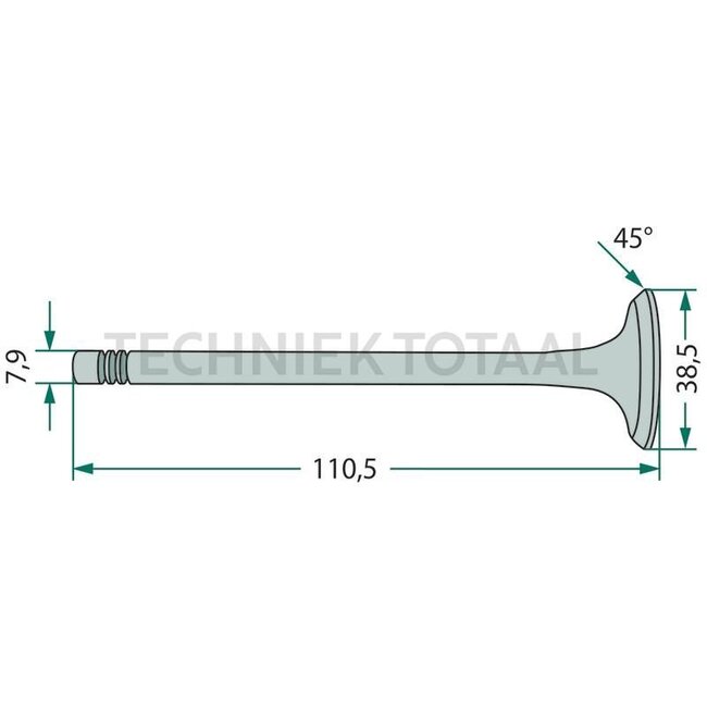 Inlet valve engine Standard 23C Massey Ferguson | 1884123M1, 826168M1
