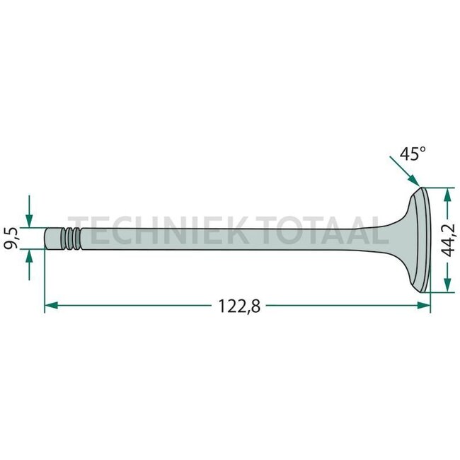 GRANIT Inlaatklep motor Perkins 4.212-6.354 Massey Ferguson | 739027M1, 31431641, 31431315