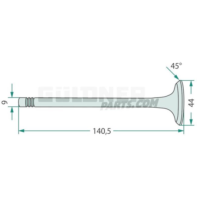 GRANIT Einlassventil Motor Um 314 - Um 364 Mercedes Benz | 3520500126