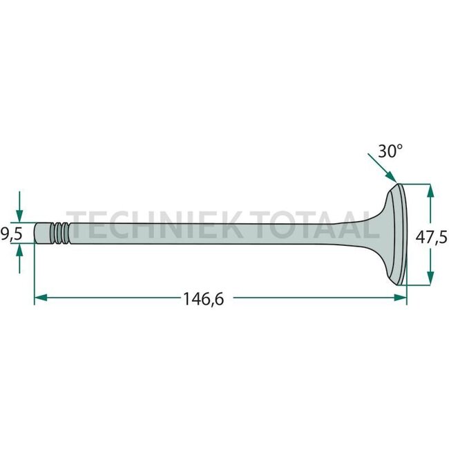 GRANIT Inlet valve one groove - 38017136, 82850530, 87802301, 81865092, 87802264, 81865095, E9NN6507AC
