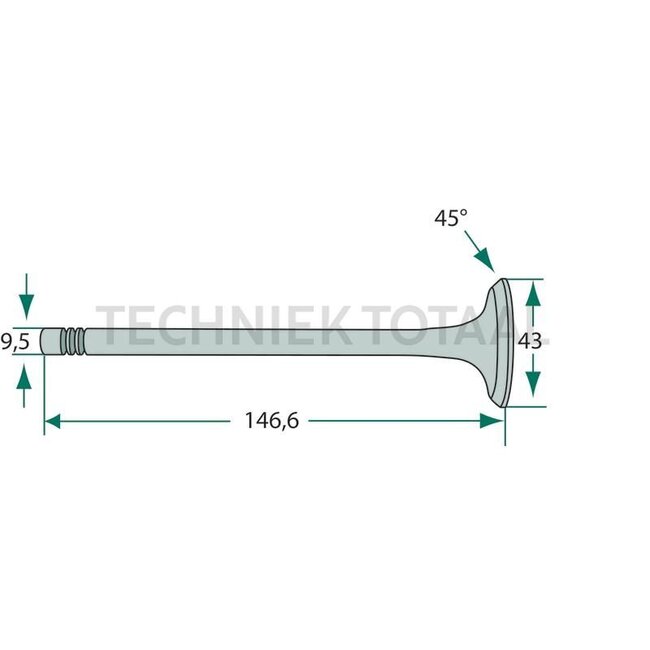 GRANIT Uitlaatklep 1 groef New Holland, Ford, Fiat | 82850523