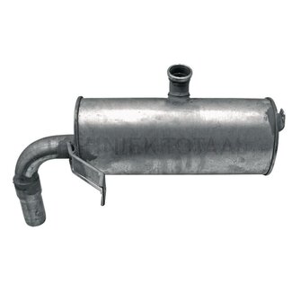 GRANIT Silencer horizontal - Version: Length = 630 mm Inner Ø top = 48 mm Outer Ø bottom = 60 mm