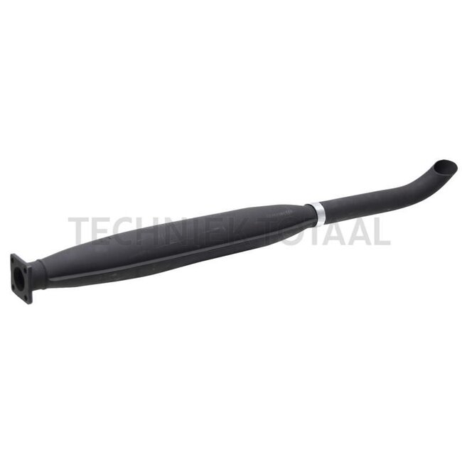 GRANIT Uitlaatdemper verticaal - 38021064, 133700540197, 133700540157, 33700540204, 33700540007 | Uitvoering: Lengte: 1.310 mm, Gatafstand: 60 x 60 mm | Afmetingen: Lengte: 1.300 mm, Binnen Ø: 50 mm, Gatafstand flens: 60 mm