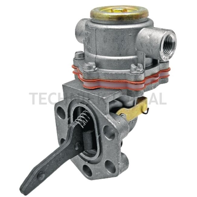 GRANIT Membran-Förderpumpe - 38027101, V836667405, V836666344, V836659580, 142000080736, 354236A1 | Ausführung: 5 Bohrungen, Lochabstand senkrecht = 25/37 mm, Lochabstand waagerecht = 45 mm, Flansch bis Ende Hebel = 52 mm | Menke-Nr.: 209000