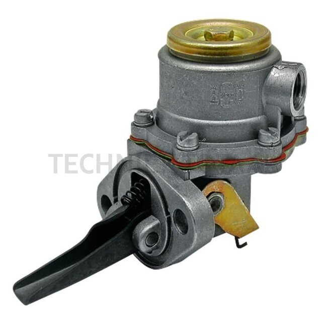 GRANIT Membran-Förderpumpe bei Verteiler-Einspritzpumpe - 38060012, F278201710400 | Ausführung: 2 Bohrungen, Lochabstand = 53 mm, Flansch bis Ende Hebel = 52 mm
