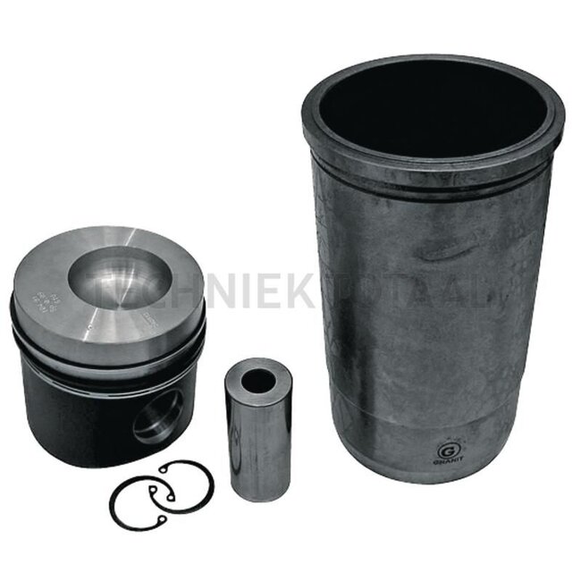 GRANIT Piston set complete 3 rings, Ø 105 mm, gudgeon pin Ø 35 x 82 mm, combustion chamber Ø 57.5 mm, combustion chamber depth 20.8 mm, combustion ring 1 mm - 38060093 | Dimensions: 3 rings, Ø 105 mm, Gudgeon pin Ø 35 x 82 mm, Combustion chamber Ø 57.5 mm, Combu