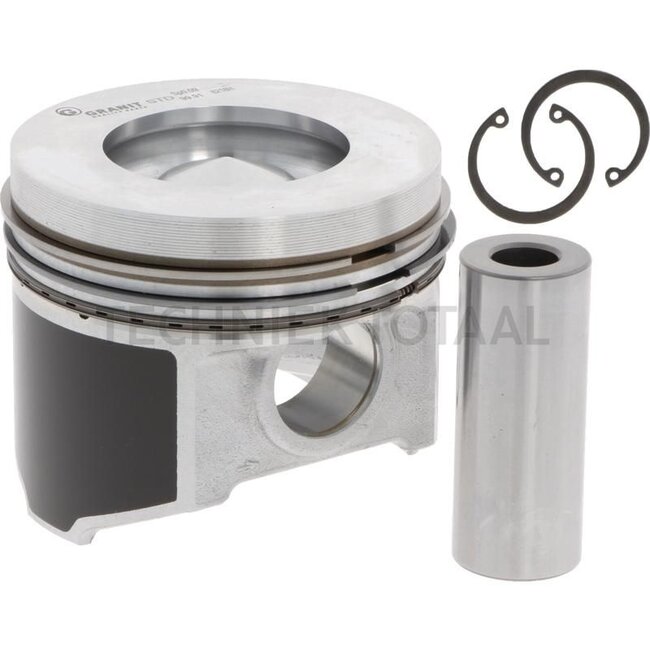 GRANIT Piston complete 3 rings, Ø 100 mm, compression height 44 mm, combustion chamber Ø 57 mm, combustion chamber depth 18.2 mm - 38099641, 1J550-21112, 1J55021112