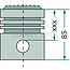 GRANIT Piston complete 3 rings, Ø 100 mm, compression height 44 mm, combustion chamber Ø 57 mm, combustion chamber depth 18.2 mm - 38099641, 1J550-21112, 1J55021112