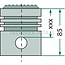 GRANIT Zuiger compleet 3 veren, Ø: 100 mm, compressiehoogte 44 mm, verbrandingskamer Ø: 57 mm, verbrandingskamerdiepte 18,2 mm - 38099641, 1J550-21112