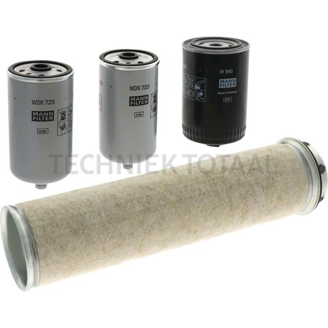 MANN-FILTER Fendt-onderhoudsset passend für Fendt - 56506000 | Passend voor: Fendt | Set bestaat uit: Motoroliefilter, brandstof hoofdfilter, luchtfilter, secundair element en hydrauliekfilter