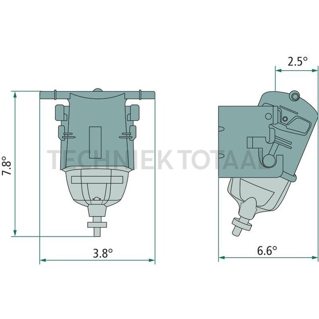 Vervangende filter - 56799203 | Uitvoering: Racor SNAPP vervangingsfilter, zwarte behuizing klikt vast in de bestaande houder, met zelfontluchtende afvoer, zuigleiding, filterfijnheid van 10 micrometer | Technische gegevens: • Vloeistoftype: benzine / die