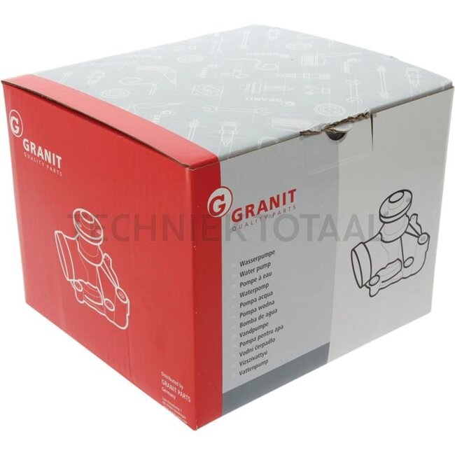 GRANIT Wasserpumpe mit Dichtung - 74702026, 3132739R94, 3132739R93 | Abmessungen: Flügelrad Ø 112, A = 107, B = 22 mm