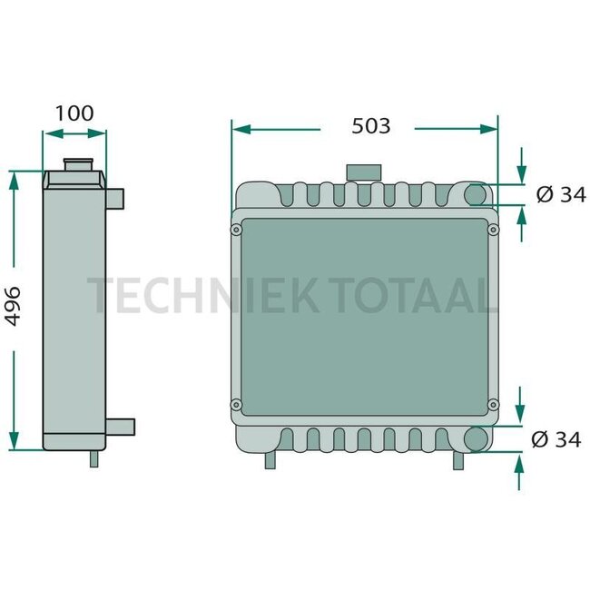 GRANIT Kühler Deutz-Fahr Agrotron 80–150, MK3, New, 4.xx, 6.xx - 74704061, 04438383, 04423682, 4438383