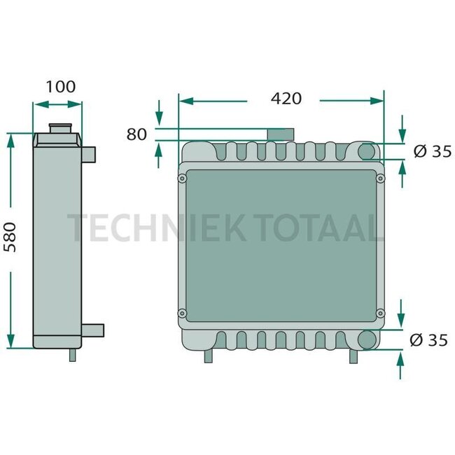 GRANIT Radiateur koper / messing Fendt Farmer 5, 105-108 | G278202050010