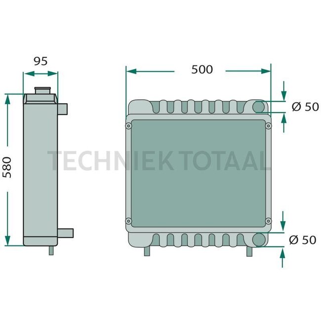 GRANIT Radiateur Fendt Farmer 304, 305, 306, 307, 308, 309, 311 - 74706102, G186207050010, 440204N