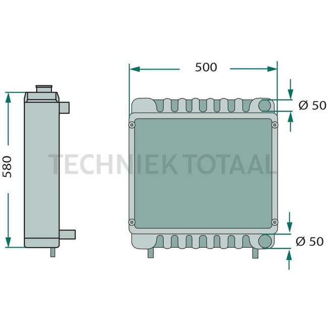 GRANIT Radiator aluminium / copper John Deere 1520, 1635, 1850, 1950 - AL67563, AL59532, AT28583