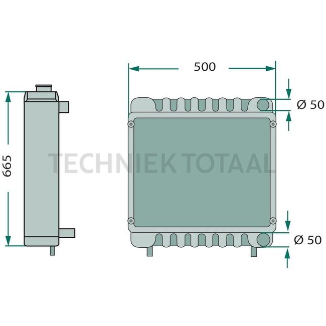 GRANIT Kühler Aluminium / Kupfer John Deere 2250 - 2850 - AL66774