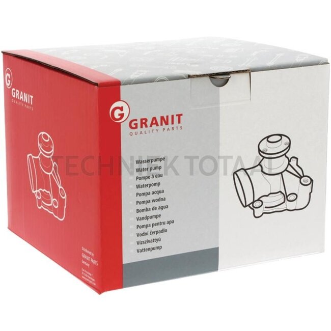 GRANIT Water pump mit Dichtung - 74712077, 6005028749, 6005025985, 6005022518, 6005021625, RE546906, RE505980, RE500734 | Dimensions: Impeller Ø 94 mm | Version: With gasket