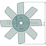GRANIT Cooling fan Ø 422 mm, 8 fins John Deere 840-2030 | AT26373