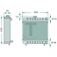 GRANIT Radiateur Landini 5830–8830, Cingolati C4500–C7800, MF 154–194, 234–274, 233–293 - 74714000, 1824627M93, E1824627M93, 1824627M91