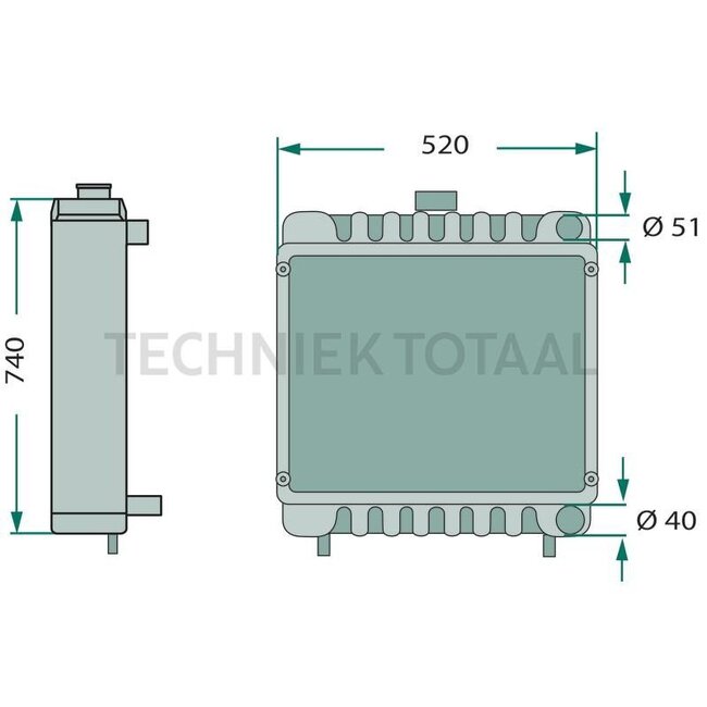 GRANIT Radiateur Massey Ferguson 396, 399 - 74715034, 3614476M91, 440058N