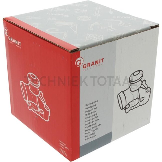 GRANIT Water pump with pulley and seal - 74715101, U5MW0054 | Dimensions: Axle Ø 16 mm