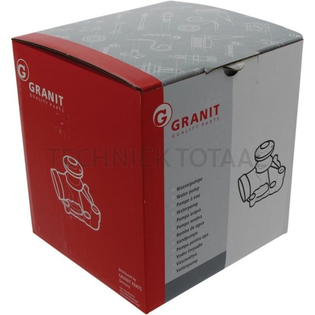 GRANIT Wasserpumpe - 74717002, 4813370, 98497117 | passend für: Fiat | Vergleichs-Nr.: S.59000 | Ausführung: alte Ausführung mit Flanschanschluss und Dichtung | Beschreibung: mit Dichtung