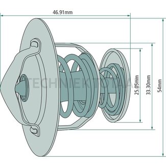 GRANIT Thermostat Ø 54 mm, 79 °C Ford, Case IH, Fiat, Steyr, New Holland