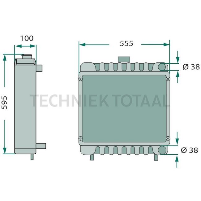 GRANIT Radiateur Case IH Farmall C, JXU, Quantum C; NH T4, T4000, T5000; Steyr Kompakt - 74717179, 87335352