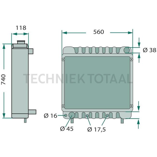 GRANIT Radiateur Ford 7840, 8240, 8340 - 74717184, 82015105