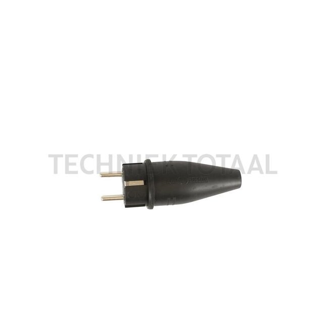Stekker rubber - 300791906, 60411 | Uitvoering: robuust | Kleur: zwart | Materiaal: Rubber | Stroom: 10/16 A | Spanning: 250 V | Materiaal specificatie: rubber