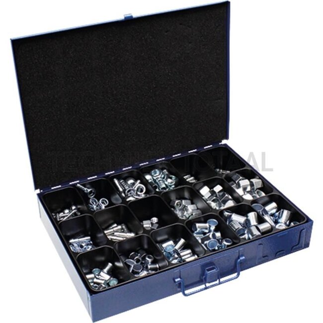 GRANIT Assortiment - 374203400 | Inhoud: 235 stuks, 10x ringnippel, 10x ringnippel NW 4, 10x ringnippel, 10x ringnippel NW 8, 10x slangnippel NW 2, 10x slangnippel NW 4, 10x slangnippel NW 6, 10x slangnippel, 10x wartelmoer NW 2, 10x wartelmoer, 10x wartelmoer,