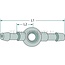 GRANIT Double banjo fitting - 374203502 | Nominal width: 2 | To fit as banjo bolt: M8 x 1 | For hose inner Ø: 4,5 mm | L1: 56,6 mm | L2: 12,3 mm