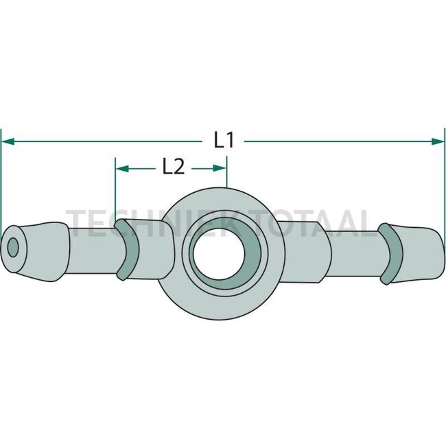 GRANIT Double banjo fitting, 10 pcs - 374203508 | Nominal width: 8 | To fit as banjo bolt: M14 x 1,5 | For hose inner Ø: 9 mm | L1: 70 mm | L2: 15 mm