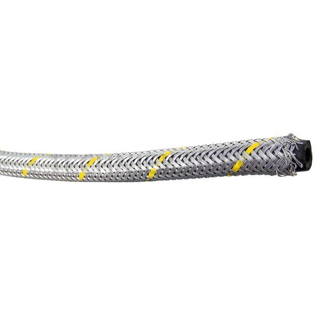 GRANIT Low-pressure hose - 374601302 | Version: Hose made of synthetic rubber, with braid made of galvanised steel wire. | Inner Ø: 4,5 mm | Outer Ø: 9,5 mm | Nominal width: 2 | Burst pressure: 60 bar | Test pressure: 30 bar | Bending radius: 25 mm | Working pre
