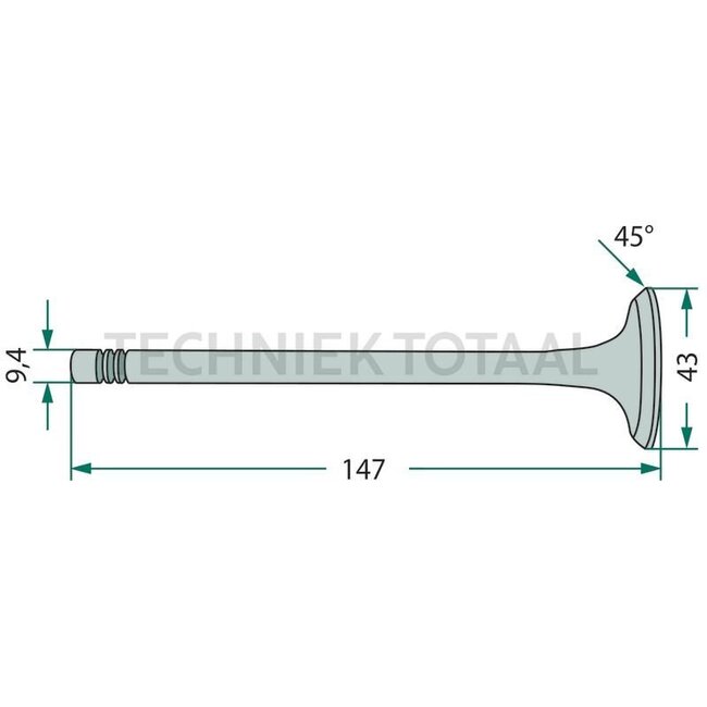 GRANIT Uitlaatklep 4 groeven motor 675 TA | 87802258