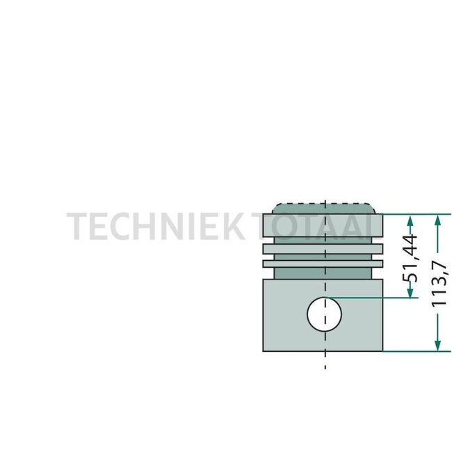 GRANIT Piston, complete 3 clamp, Ø 102 mm, combustion chamber Ø 56,5 mm Deutz | 04236676, 04235032