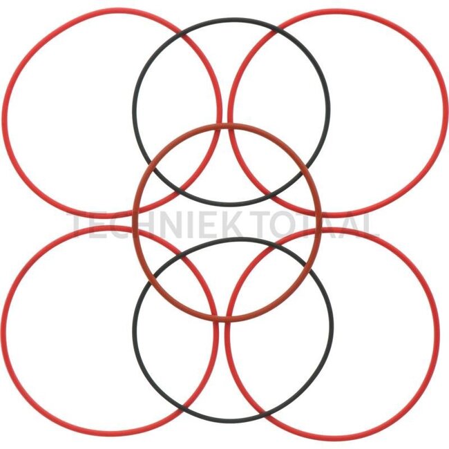 GRANIT O-ring set (on liner), 3 pcs. - 380120568, 1x R48638 + 2x R48637