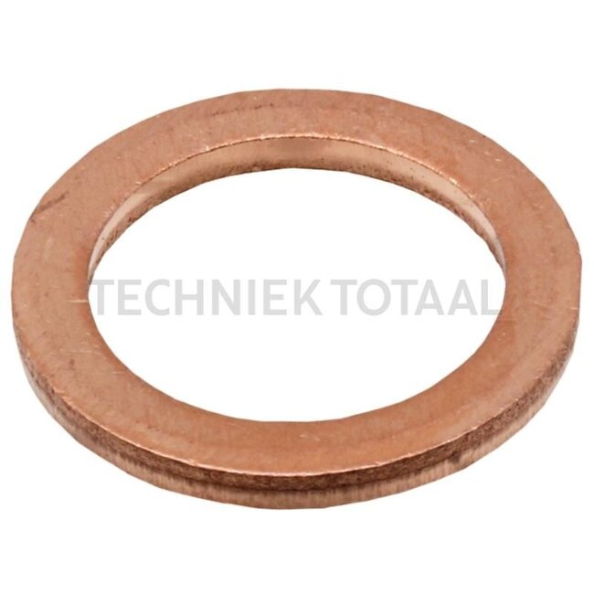 Copper sealing ring - 500100573 | Reference no.: L 14/20/2 | Dimensions: 14 x 20 x 2 mm | Thickness: 2 mm | Outer Ø: 20 mm | Inner Ø: 14 mm | Material: Copper | Mechanical: no
