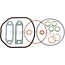 VICTOR REINZ Cylinder head gasket set Deutz-Fahr engine FL712, FL812
