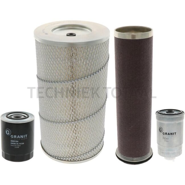 GRANIT Filter set To fit Case IH - 80002002, 0380002002 | To fit type: CS 110, 120, 130, 150 | Set consisting of: Engine oil filter, main fuel filter, main air filter, safety element | To fit: Case IH