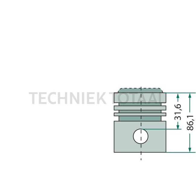KS Kolben Ø 101 mm, Brennraum Ø 61 mm Deutz-Fahr, Fendt | F119202310010
