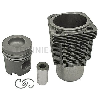 KS Zuiger en cilinderset 3 veren, Ø: 102 mm, pistonpen Ø: 40 x 80 mm, verbrandingskamer Ø: 58,4 mm, verbrandingskamerdiepte 17,6 mm, met ingegoten zuigerveerzitting, zuiger met koelkanaal, kraag: 120 mm