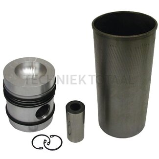 KS Zuiger en cilinderset 5 veren, Ø: 98,48 mm, pistonpen Ø: 34,925 x 84,2 mm, verbrandingskamer Ø: 61 mm, verbrandingskamerdiepte 20,5 mm, gietijzeren cilinderbus, droge cilinderbus