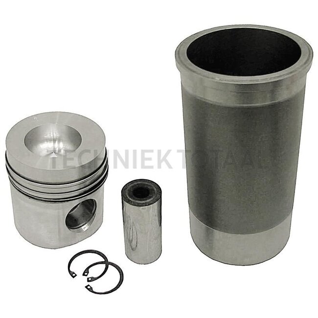 KS Zuiger en cilinderset 3 veren, Ø: 98,43 mm, pistonpen Ø: 38 x 82 mm, verbrandingskamer Ø: 56 mm, verbrandingskamerdiepte 24 mm, met ingegoten zuigerveerzitting - 75792982960, 3144516R97, 87555996, 100487, 31 44 516 R 91 | Afmetingen: 3 veren, Ø: 98,43 mm,