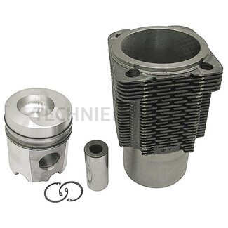 KS Piston set complete 3 rings, Ø 100 mm gudgeon pin Ø 35 x 80 mm combustion chamber Ø 55 mm combustion chamber depth 15.6 mm new version (incl. 0.5 mm shim size = 137.3 mm) supplied without connecting rod bearing