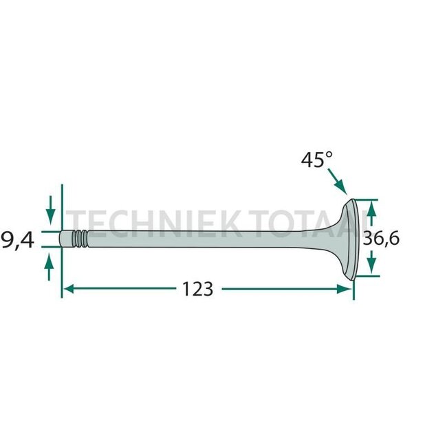 Perkins Uitlaatklep Perkins motor 4.236-6.354 | 31431881