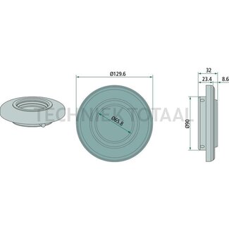 GRANIT Adapter M2 Kockon 80 nach Caterpillar, Aluminium